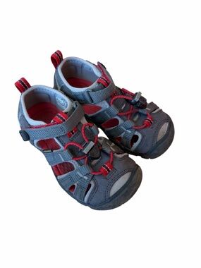 Keen Seacamp II CNX Water Hiking Sandals Red Gray Toddlers Size 10 Boys Girls